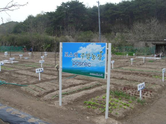 포스코 종합로재 전문 그룹사인 (주)포스렉 (사장 이상영)은 지난 3월 22일 포항시 흥해읍 학천리에 소재한 낙원농장내에 포스렉주말농장을 Open 하였으며, 20여일이 지난 지금 상추, 쑥갓 등 새싹들이 파릇파릇 돋아나고 있다.