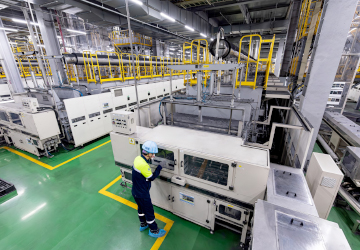 광양 양극재 공장 생산라인