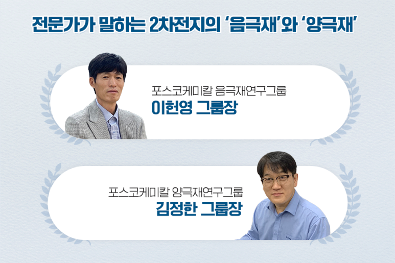 전문가가 말하는 2차전지의 음극재와 양극재: 포스코케미칼 음극재연구그룹 이헌영 그룹장, 포스코케미칼 양극재연구그룹 김정한 그룹장