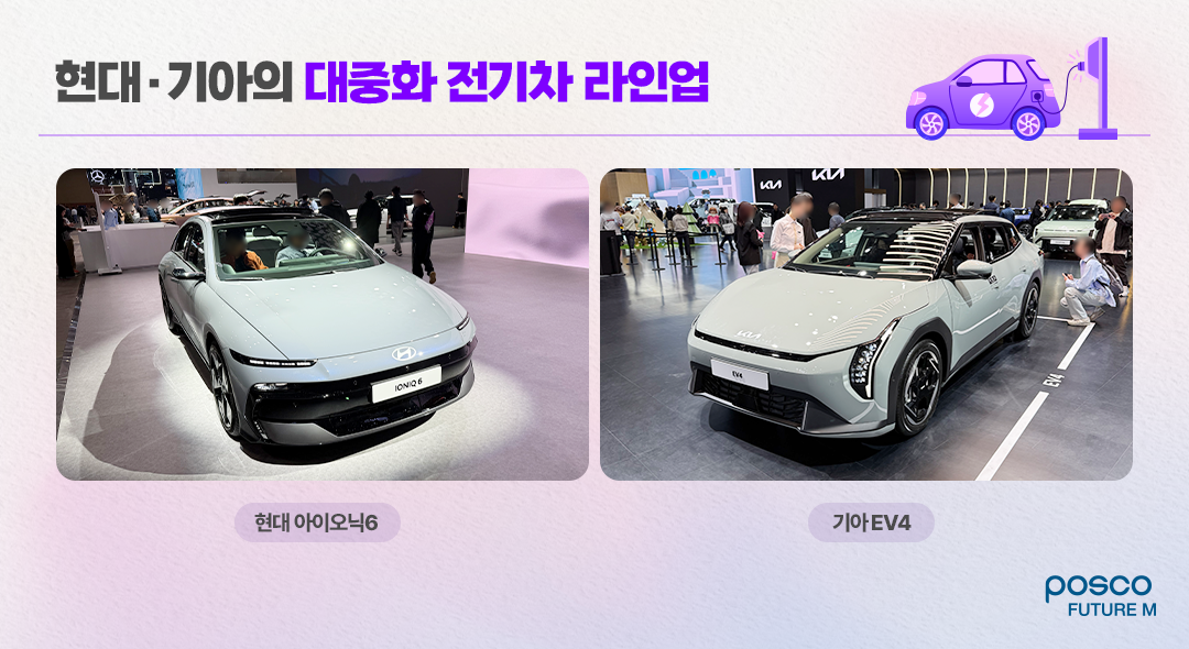 현대&middot;기아의 대중화 전기차 라인업: 현대 아이오닉6, 기아EV4
