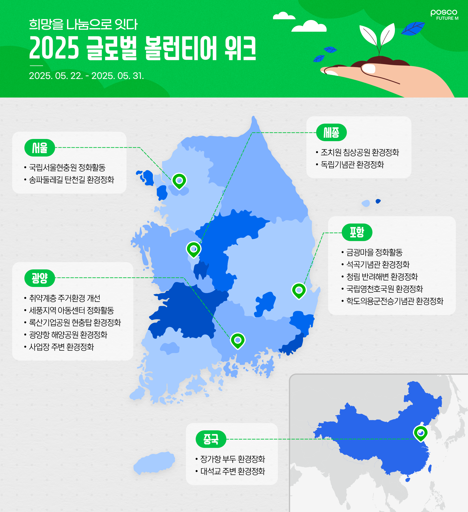 국내, 해외 각지에서 진행한 2025 글로벌 볼런티어 위크 봉사활동